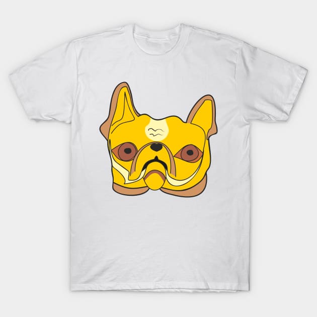 French Bulldog face T-Shirt by Alekvik